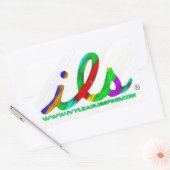 ILS-kleur Rechthoekige Sticker (Envelop)