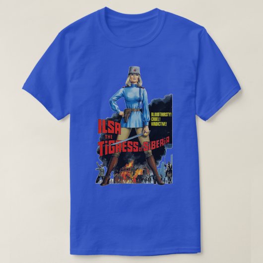Ilsa de tijgerin van Siberië 70s Cult Classic T-shirt (Design voorkant)