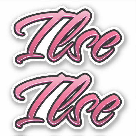 Ilse faded pink Aufkleber Sticker Stickerset (Voorkant)