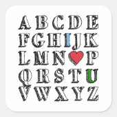 ILU VIERKANTE STICKER (Voorkant)