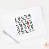 ILU VIERKANTE STICKER (Envelop)