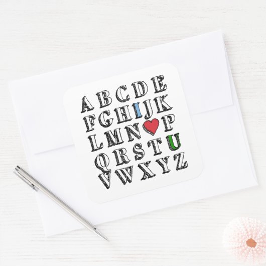 ILU VIERKANTE STICKER (Envelop)