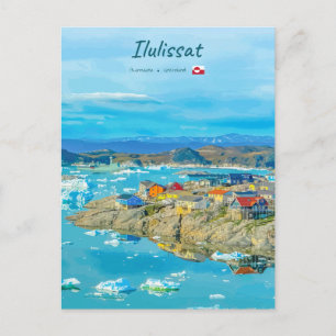 Ilulissat, Groenland - IJsberg Stad Briefkaart