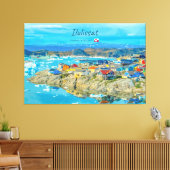 Ilulissat, Groenland - IJsberg Stad Canvas Afdruk (Insitu (Woonkamer))