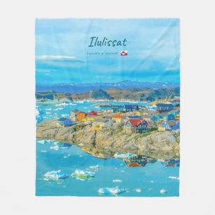 Ilulissat, Groenland - IJsberg Stad Fleece Deken