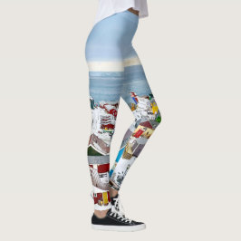 Ilulissat Groenland Kleurrijke Huizen Patroon Leggings