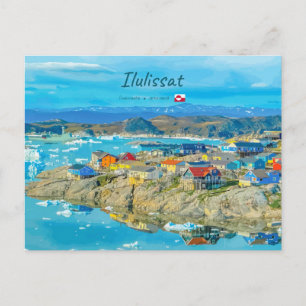 Ilulissat, Groenland - Stad van Ijsbergen Briefkaart