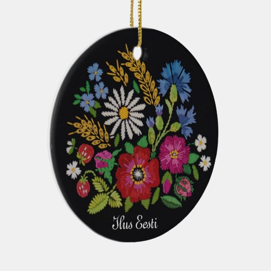 Ilus Eesti - Mooie kerstversiering in Estland Keramisch Ornament (Rechts)