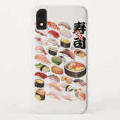 Ilustracion de comida japonesa de sushi Case-Mate iPhone case (Achterkant)