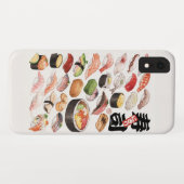 Ilustracion de comida japonesa de sushi Case-Mate iPhone case (Achterkant (horizontaal))