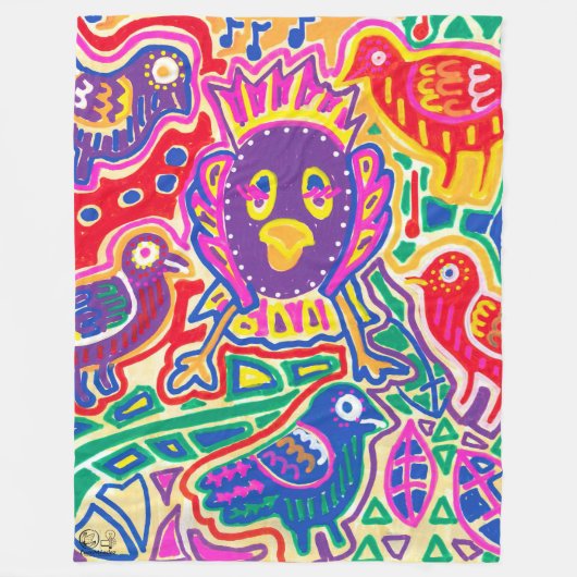 Ilustración de Mola1 Fleece Deken (Voorkant)
