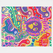 Ilustración de Mola1 Fleece Deken (Voorkant (Horizontaal))