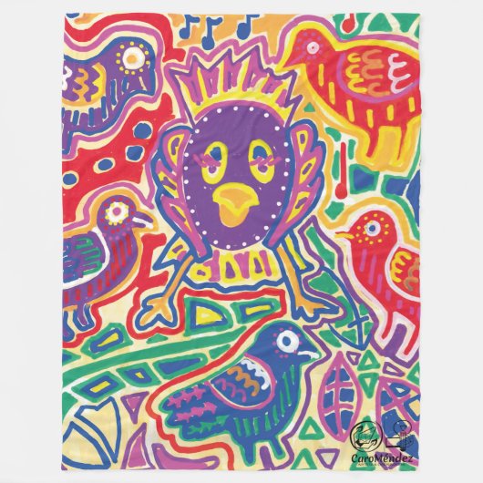  Ilustración de Mola1 Fleece Deken (Voorkant)