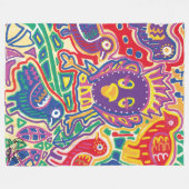  Ilustración de Mola1 Fleece Deken (Voorkant (Horizontaal))