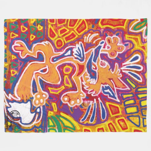  Ilustración de Mola2 Fleece Deken (Voorkant (Horizontaal))