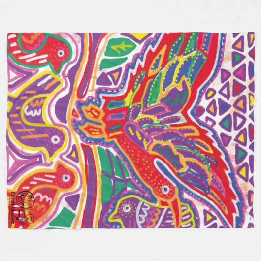  Ilustración de Mola3 Fleece Deken (Voorkant (Horizontaal))