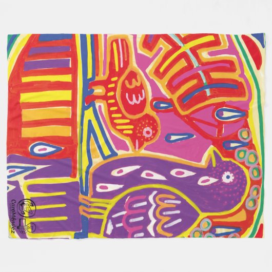 Ilustración de Mola5 Fleece Deken (Voorkant (Horizontaal))