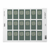 ilustración hojas abeto corona de Navidad verde Etiket (Full Sheet)