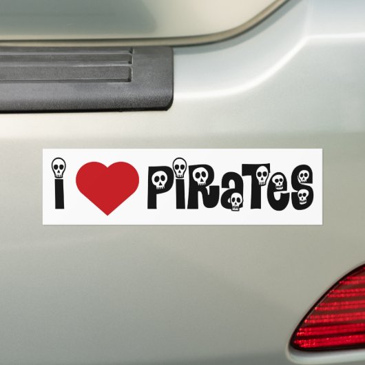 Iluvpiraten Bumpersticker (Op auto)