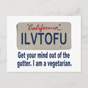 ILVTOFU California License Bord Briefkaart