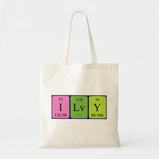 Ilvy periodieke lijstnaam canvas tas (Voorkant)
