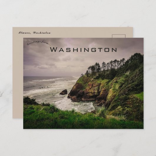 Ilwaco Washington Briefkaart (Voorkant / Achterkant)