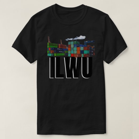 Ilwu Container Yard Cloudy Longshore T-shirt (Design voorkant)