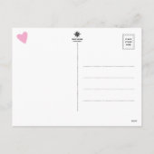 ILY Afkorting, Be My Valentijn, Pink Monogram Feestdagenkaart (Achterkant)