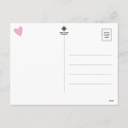 ILY Afkorting, Be My Valentijn, Pink Monogram Feestdagenkaart (Achterkant)