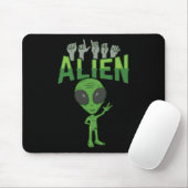 ILY Alien ASL Hand Gesture Deaf Hearing Verlies Aw Muismat (Met muis)