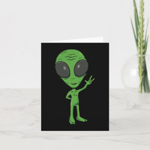 ILY Alien ASL Handgebaar Dove Gehoorverlies Bewust Kaart