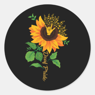 Ily Asl Hand Gebaar Dove Gehoorverlies Bewustzijn Ronde Sticker