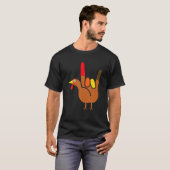 ILY ASL Turkey Sign Thanksgiving T-shirt (Voorkant volledig)