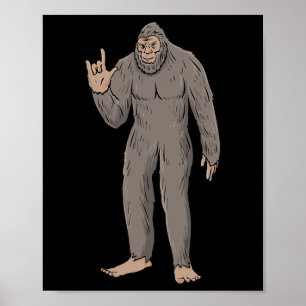 ILY BIG Foot ASL Handgebaar Doof Gehoorverlies Aw Poster