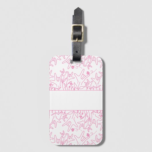 ILY Bloom - Custom Name ASL Design Bagagelabel (Voorkant (verticaal))