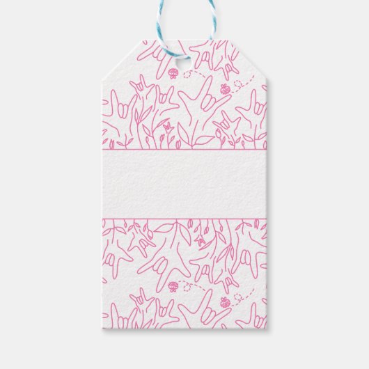 ILY Bloom - Custom Name ASL Design Cadeaulabel (Voorkant)