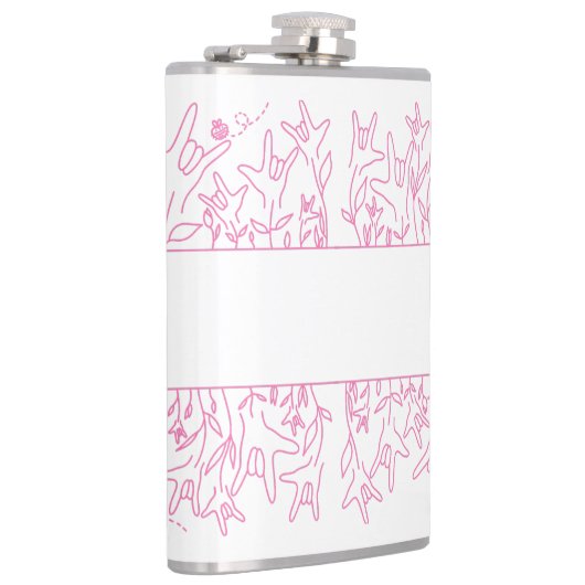 ILY Bloom - Custom Name ASL Design Heupfles (Rechts)