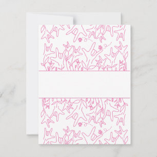 ILY Bloom - Custom Name ASL Design RSVP Kaartje