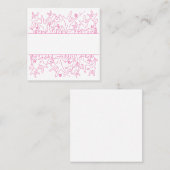 ILY Bloom - Custom Name ASL Design Vierkante Visitekaartje (Voorkant / Achterkant)