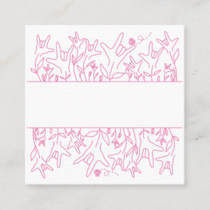 ILY Bloom - Custom Name ASL Design Vierkante Visitekaartje