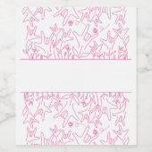 ILY Bloom - Custom Name ASL Design Wijn Etiket (Enkel label)