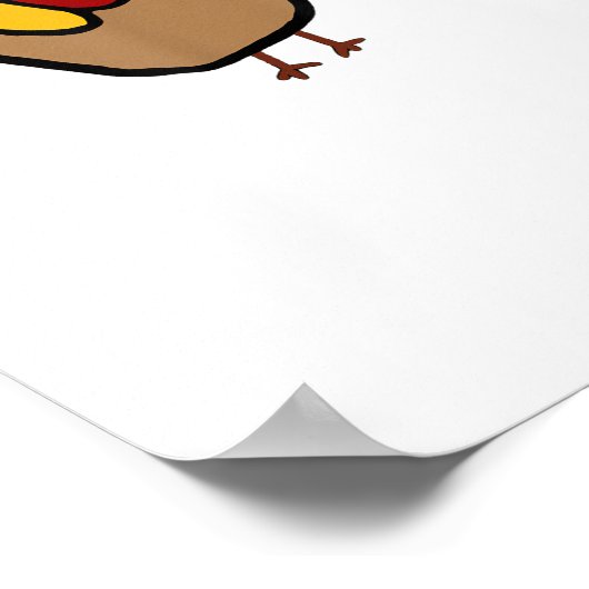 ILY Gebarentaal Hand Turkije Thanksgiving Vakantie Poster (Hoek)