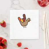 ILY Gebarentaal Hand Turkije Thanksgiving Vakantie Servet (Insitu)