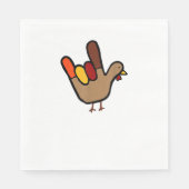 ILY Gebarentaal Hand Turkije Thanksgiving Vakantie Servet (Voorkant)