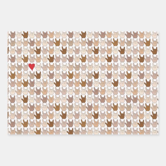 ILY Hands Color Inpakpapier Vel (Voorkant)