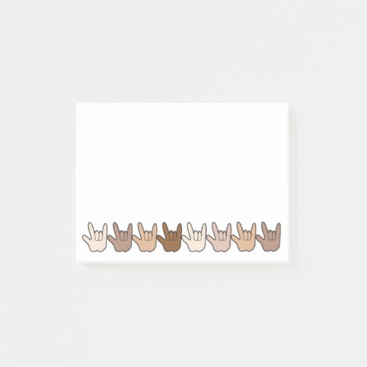 ILY Hands Post-IT Note (Voorkant)