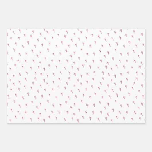 ILY Hands Red Sketchy Inpakpapier Vel (Voorkant 2)