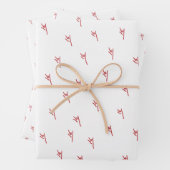 ILY Hands Red Sketchy Inpakpapier Vel (In situ)