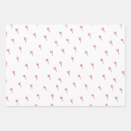 ILY Hands Red Sketchy Inpakpapier Vel