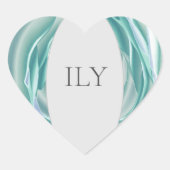  "ILY" Hart Sticker - Elegant Mint Gr (Voorkant)